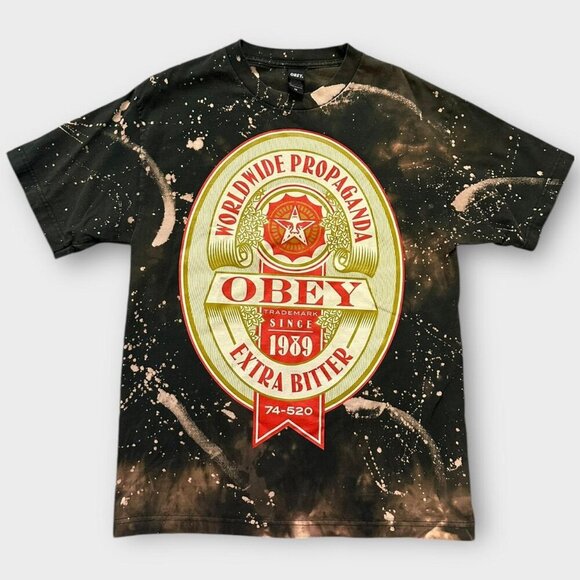 Mens Obey Reworked Bleach Dye Tshirt - Picture 1 of 3